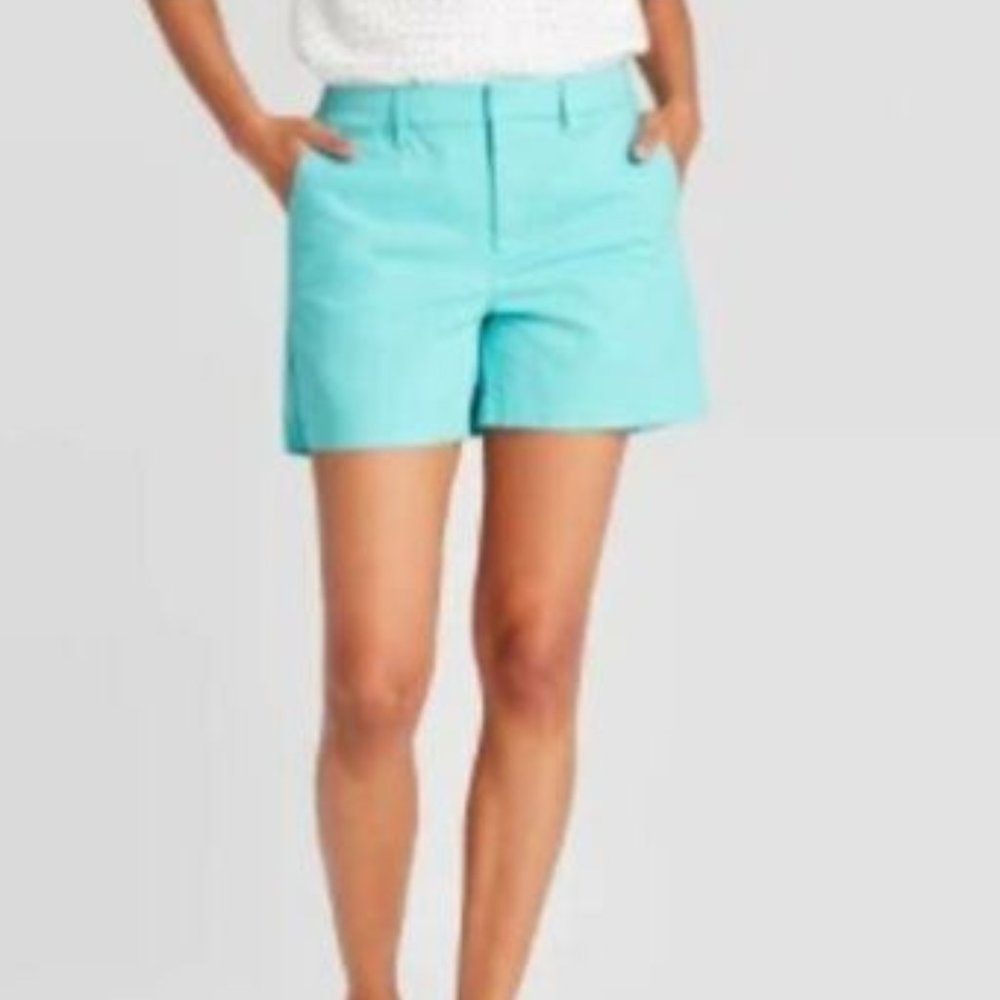 a.new day Turquoise Chino Shorts NEW